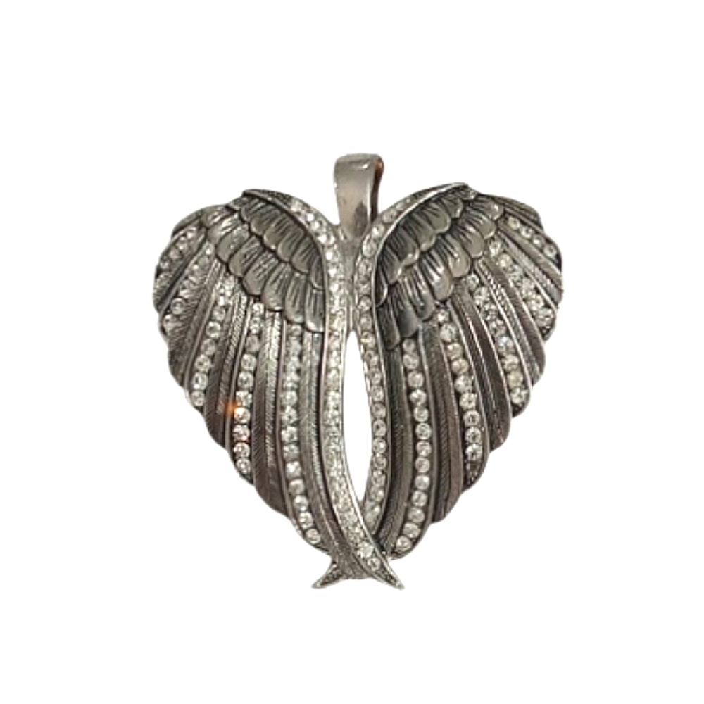 Angel Wings Crystal Embellished Pendant
